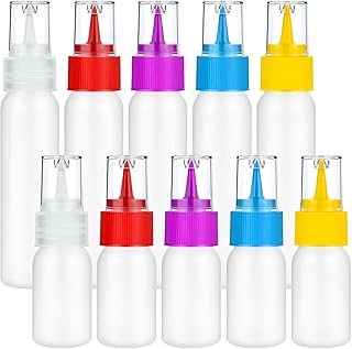 10 Pcs Squeeze Bottles – 30ml & 60ml Plastic Icing Bottles for Cake, C...