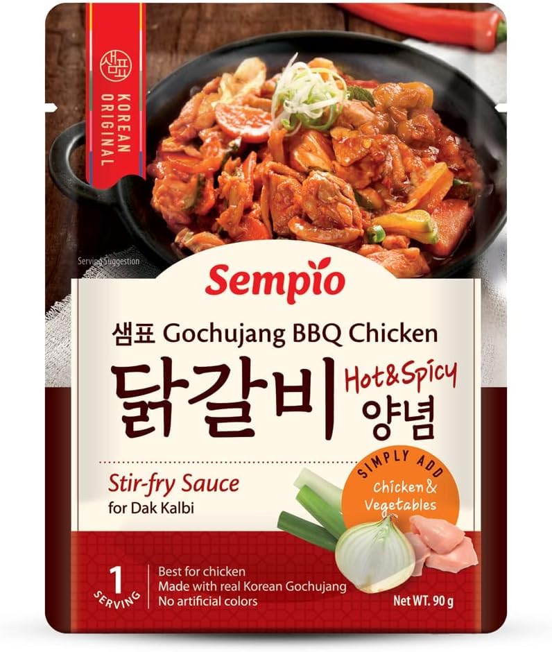 Salsa para Pollo a la Parrilla Gochujang BBQ de Sempio (90g, 1Pack) - Adobo Dak Galbi. Sabor Picante y Auténtico Coreano para Cocinar Fácilmente en Casa