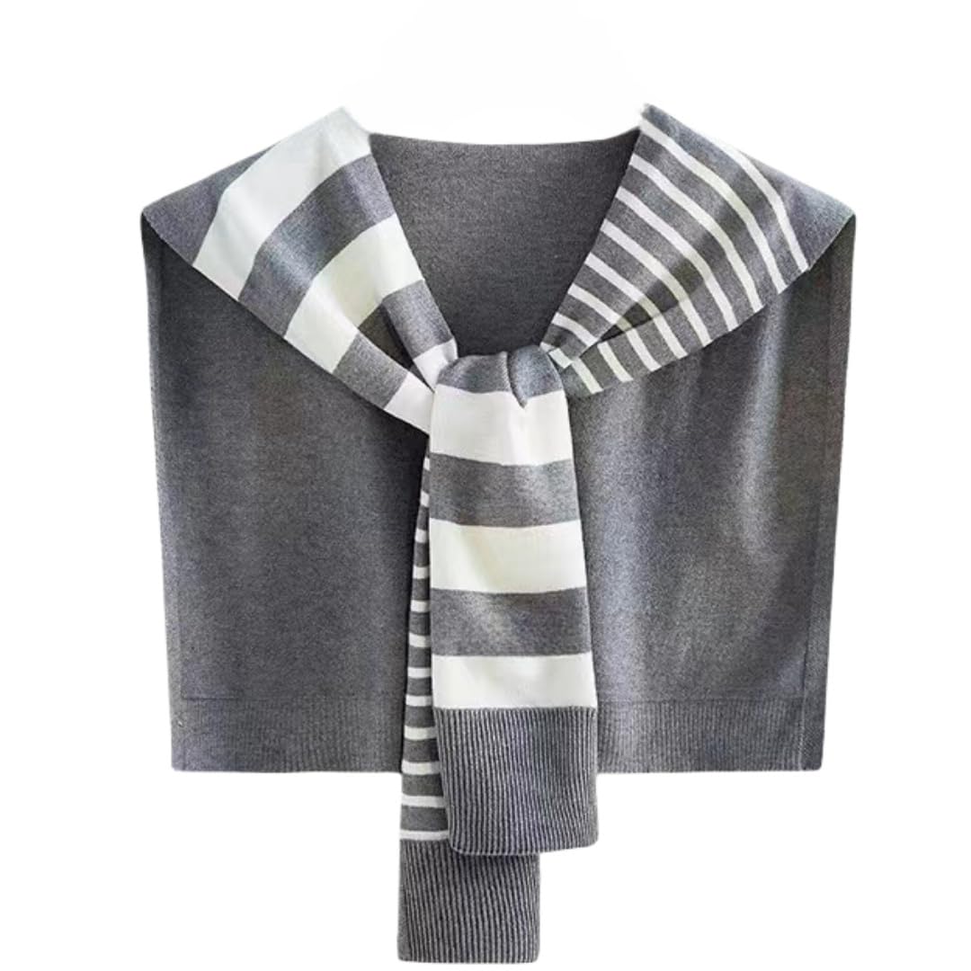 WaJuemy Sweater Shawl Wraps for Women Sweater Knitted Knotted Shawls Travel Casual Scarf Cape Shoulder Tops Fashion Wrap