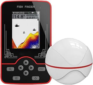 Fischfinder, Kabelloses Sonar-Handgerät mit Farbdisplay für Boote, Angelkajaks und mehr.