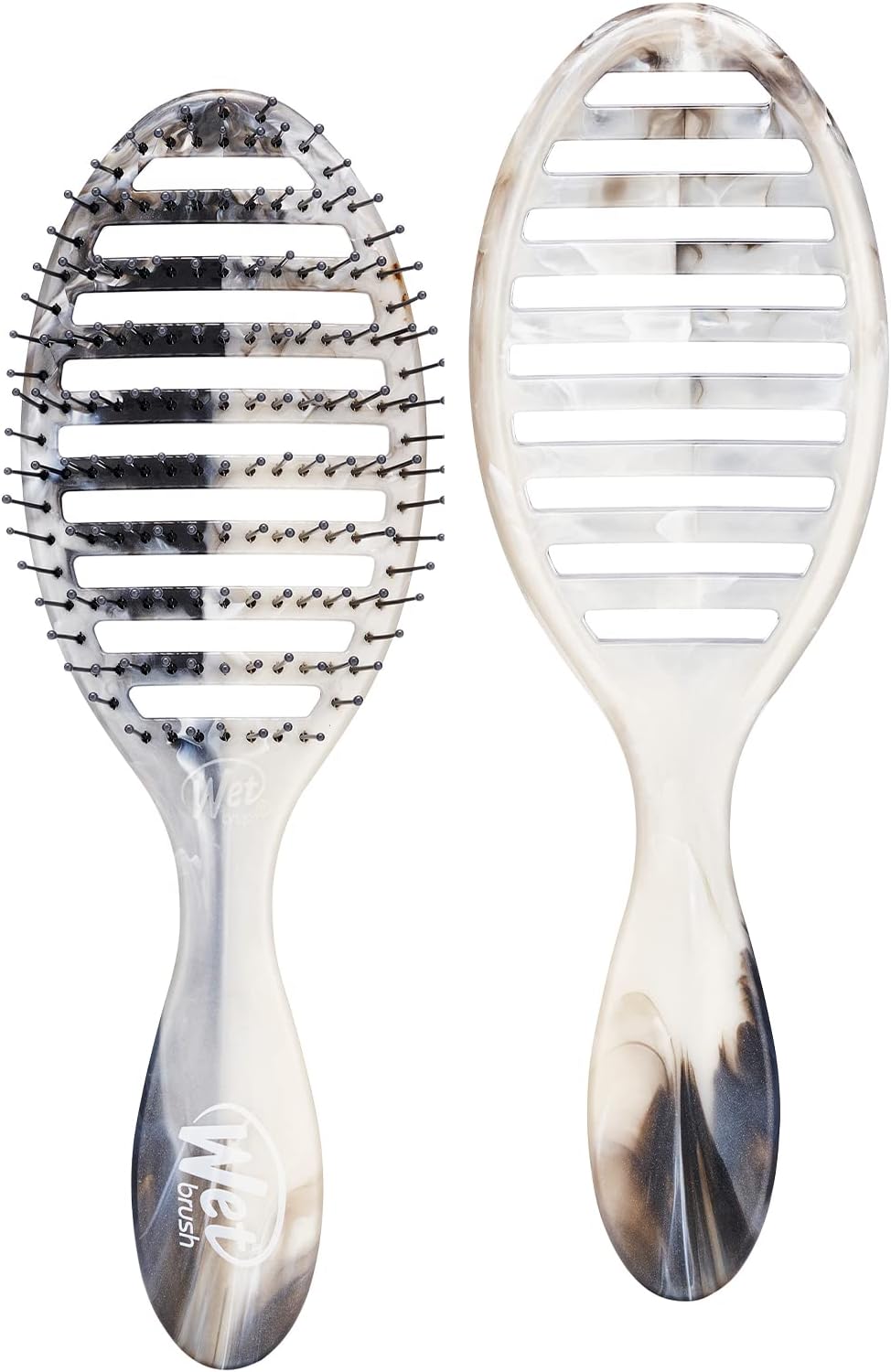 Wet BrushSpeed Dry Hair Brush - Smoky Quartz (Gemstone) - Vented Design and Ultra Soft HeatFlex Bristles Are Blow Dry Safe With Ergonomic Handle Manages Tangle and Uncontrollable Hair - Pain-Free