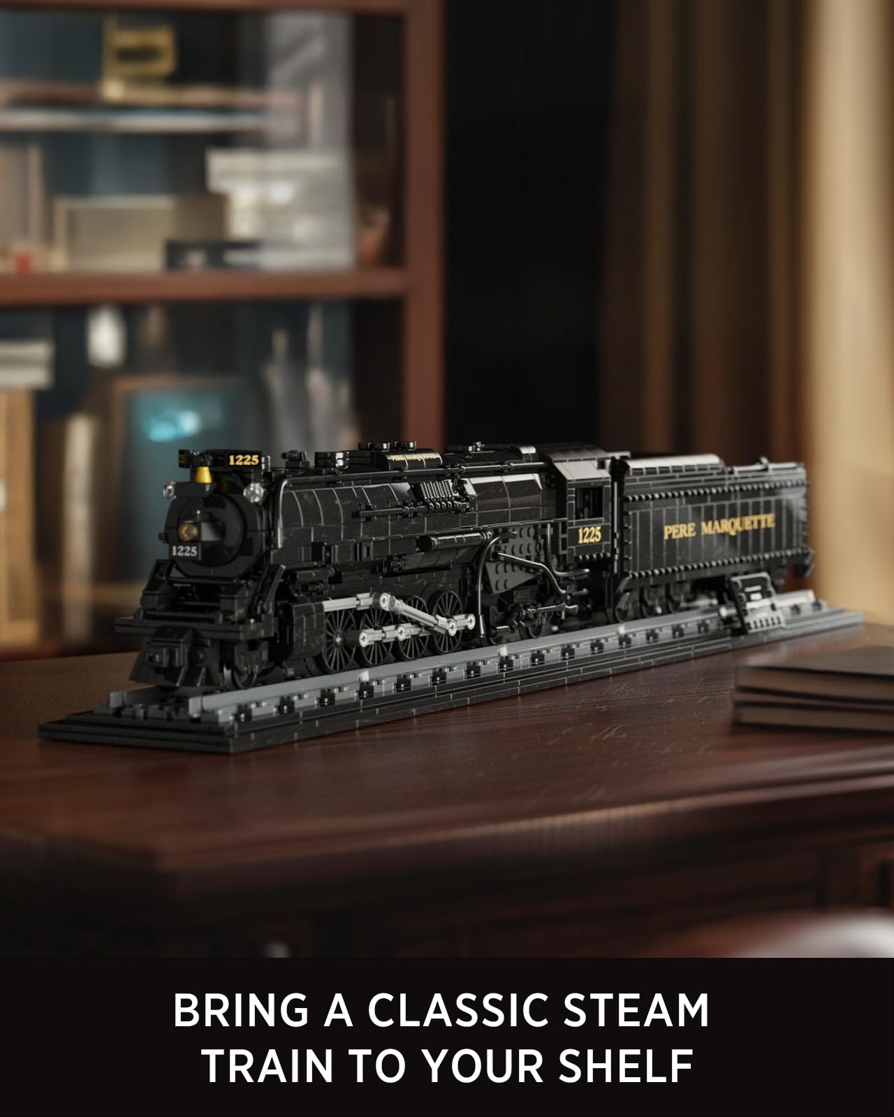 Nifeliz 1225 Train Sets de Jeux de Construction pour Adultes, Maquette de Locomotive à Vapeur, Décoration & Cadeau pour Hommes et Femmes (1,587 Pièces, NF10323)