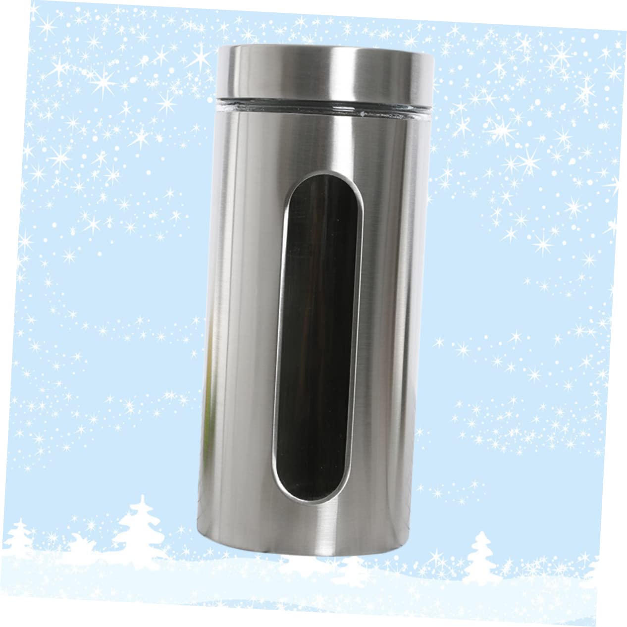 Cabilock Contenitore Alimentare Ermetico in Acciaio Inox e Vetro 950ml | Argento, Chiusura Affidabile, Mantiene la Freschezza, Metodo di Conservazione per Alimenti Secchi, Stoccaggio Cucina