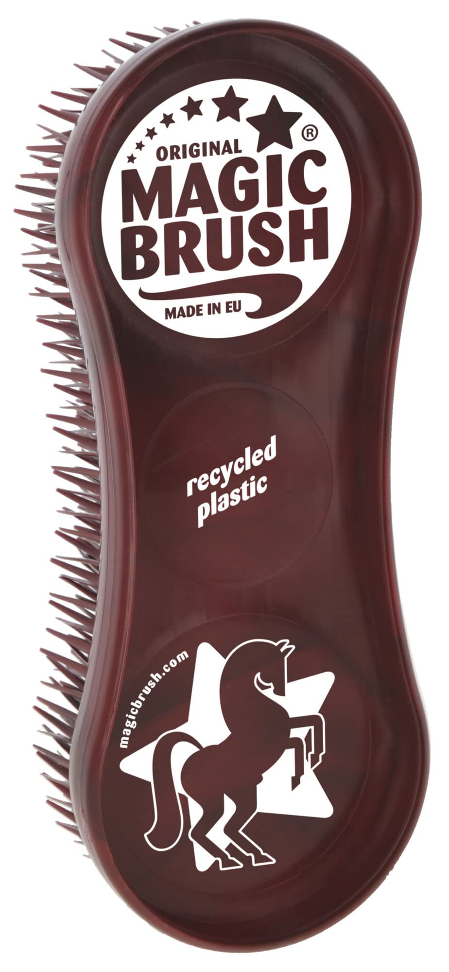 Kerbl Original Magic Brush Sets Horse Brush Horse Care Massage Brush Wildberry Recycled Set of 3 - Image 4