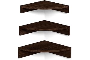 Alsonerbay Corner Shelves for Plants - Wall Mount Floating Shelves for Storage and Display