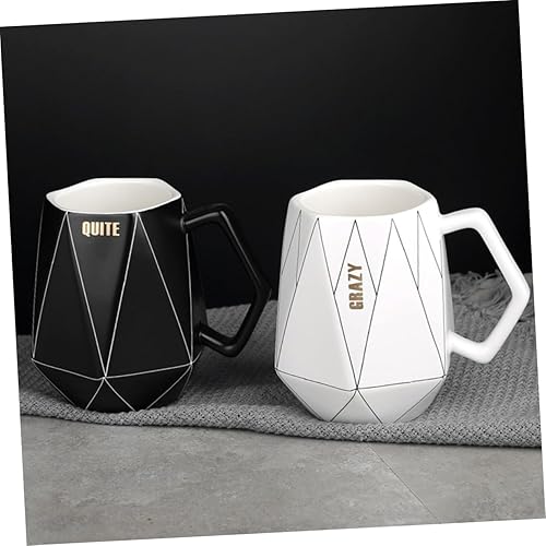Miniatura 8 de BRIGHTFUFU Café Cerámica para ir tazas de café con tapas taza de café de porcelana taza de té de porcelana taza de capuchino vasos negros vasos con