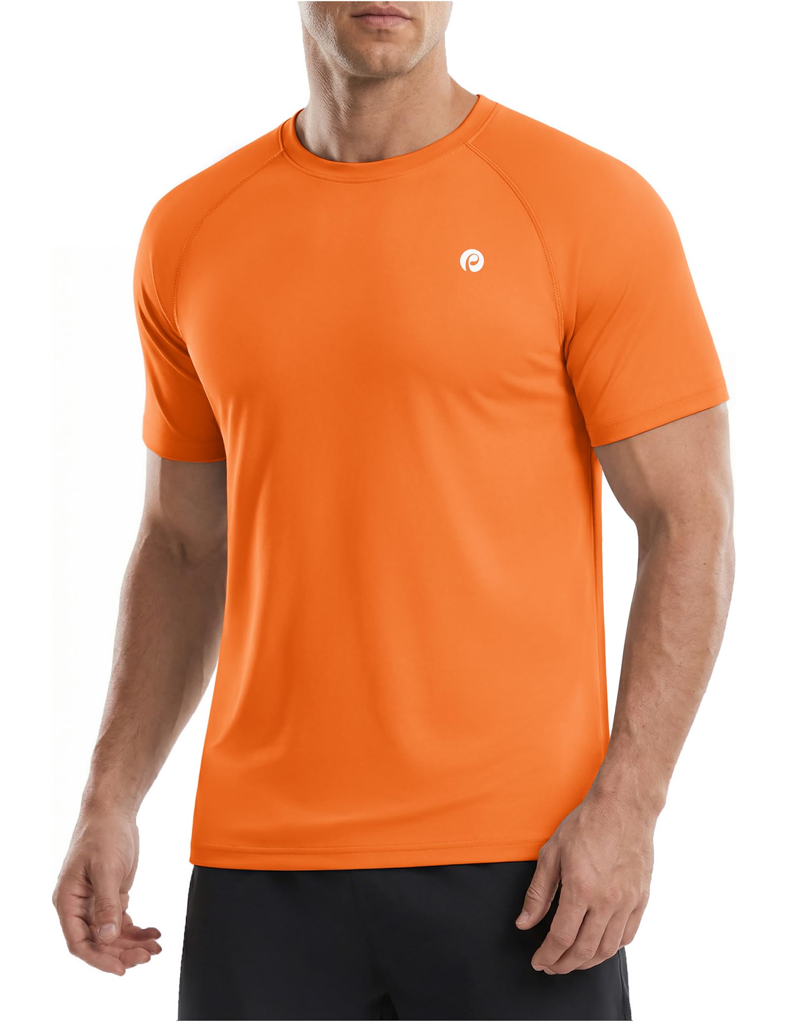 PINSPARK Workout Shirts for Men UPF 50 Quick Dry Athletic Gym Tee Shirts Mens Short Sleeve Running Cooling