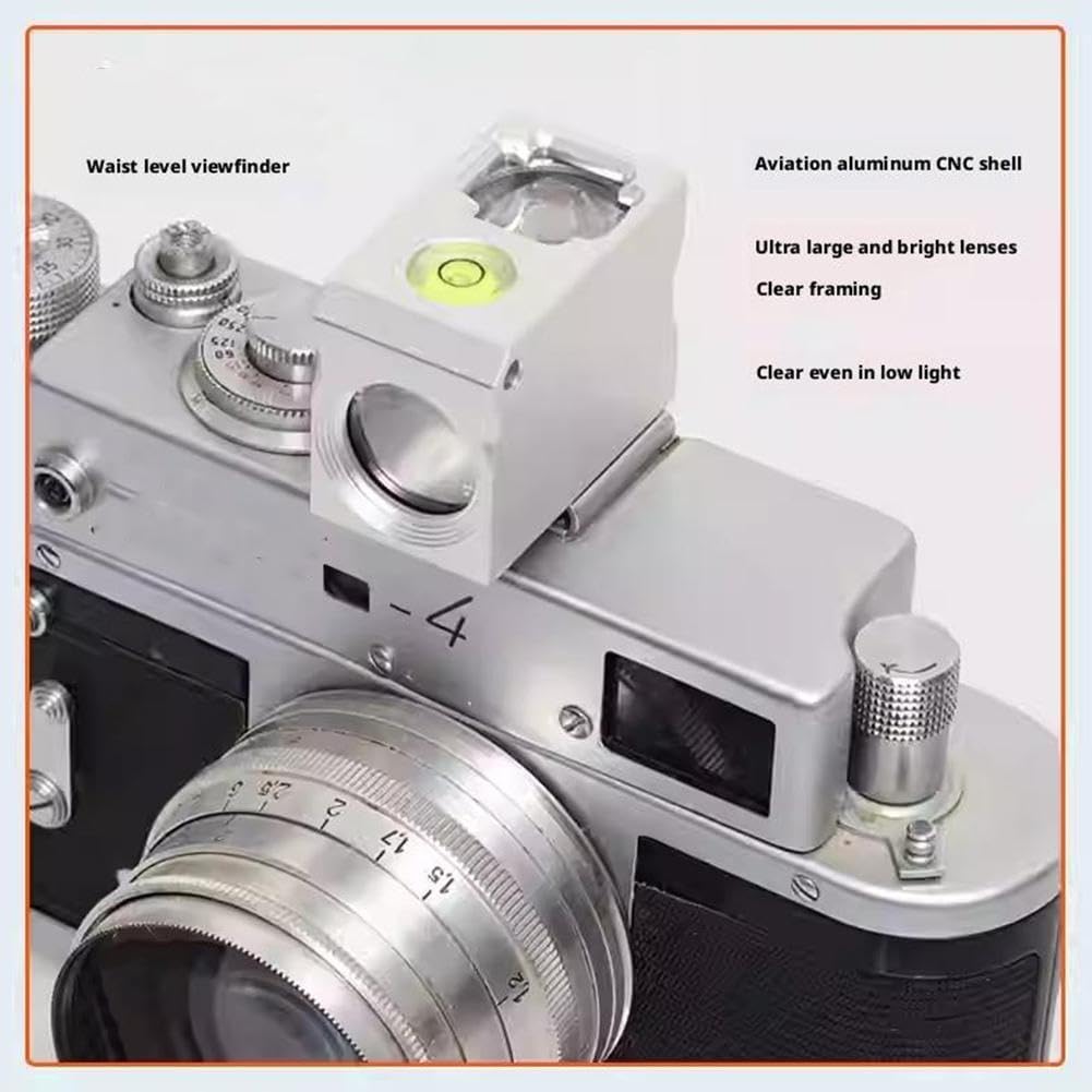 Visor óptico De Nivel De Cintura De 5x5 Cm Para Cámara – Pantalla Brillante, Ligero, Compatible Con Zapata Fría Y Caliente, Ideal Para Fotografía Callejera