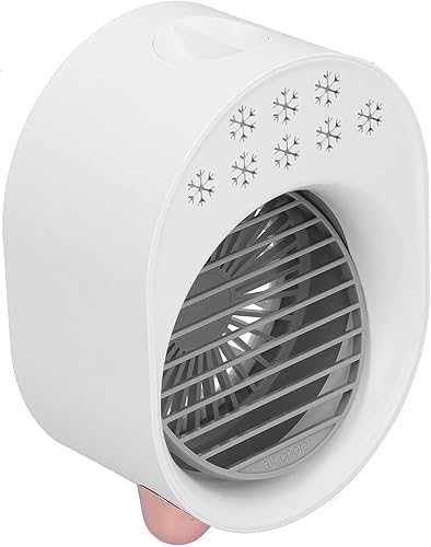 Aire acondicionado portátil, enfriador de aire personal, ventilador de aire acondicionado evaporativo recargable por USB, ventilador y