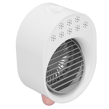 Cooling Fan, Humidifier Air Cooling Fan Evaporative Cooler Air Cooler Small Air Cooler for Home School Classroom Office Travel(White)'$