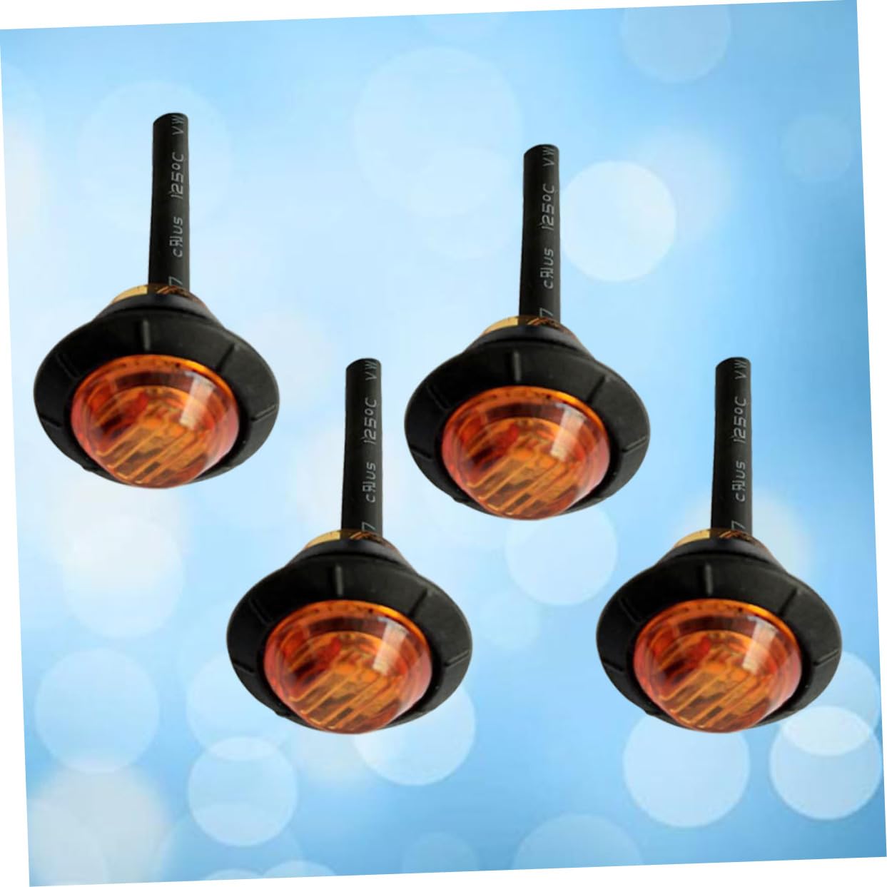ibasenice 20 Luces Laterales Redondas de 3 LED para Camión Remolque de 12 V y Uso Prolongado