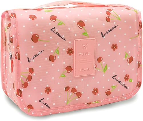 Maiiu Neceser de viaje impermeable, bolsa de maquillaje multifuncional para colgar de gran capacidad, bolsa de cosméticos portátil, organizador de