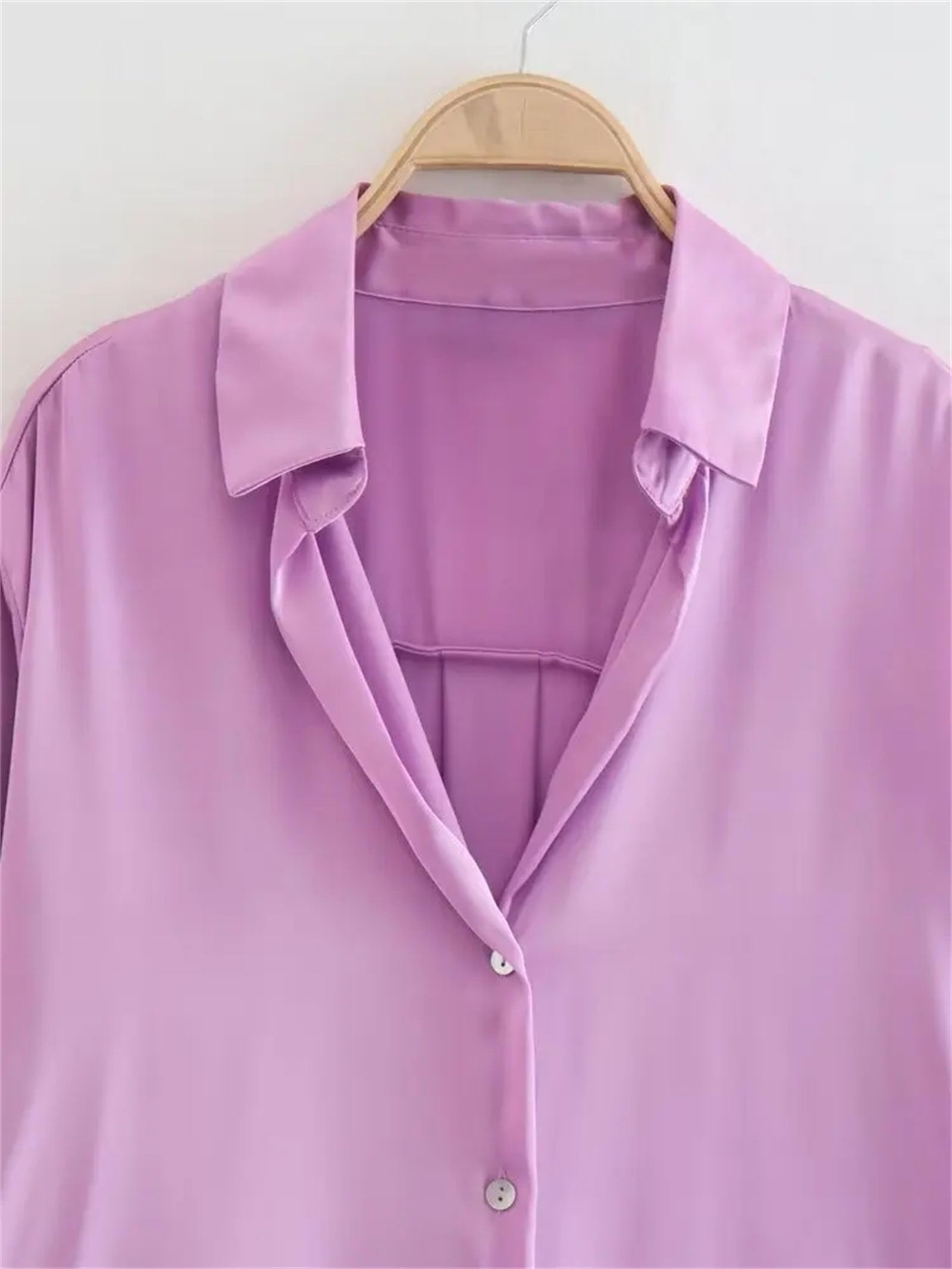 Camisas vintage con botones para mujer, holgadas, informales, de manga larga, para oficina, trabajo