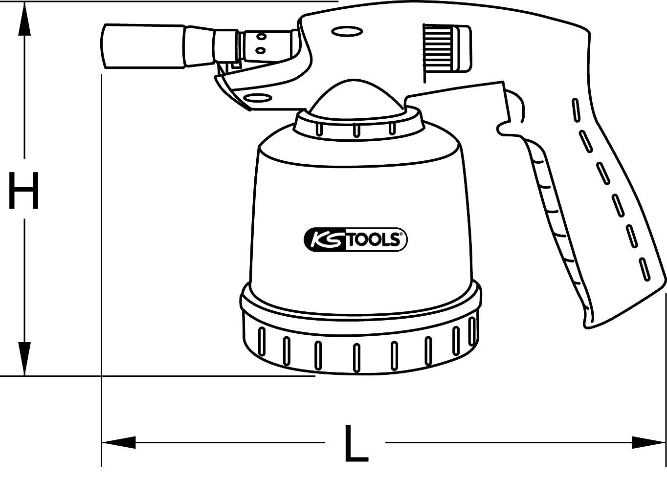 KS Tools 903.5901 Saldatore a Cartuccia Universale, Plastica
