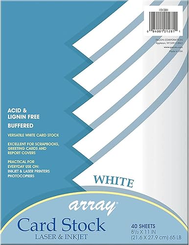 PACON Cartulina blanca, 8-1/2" x 11", 40 hojas (PAC101281)