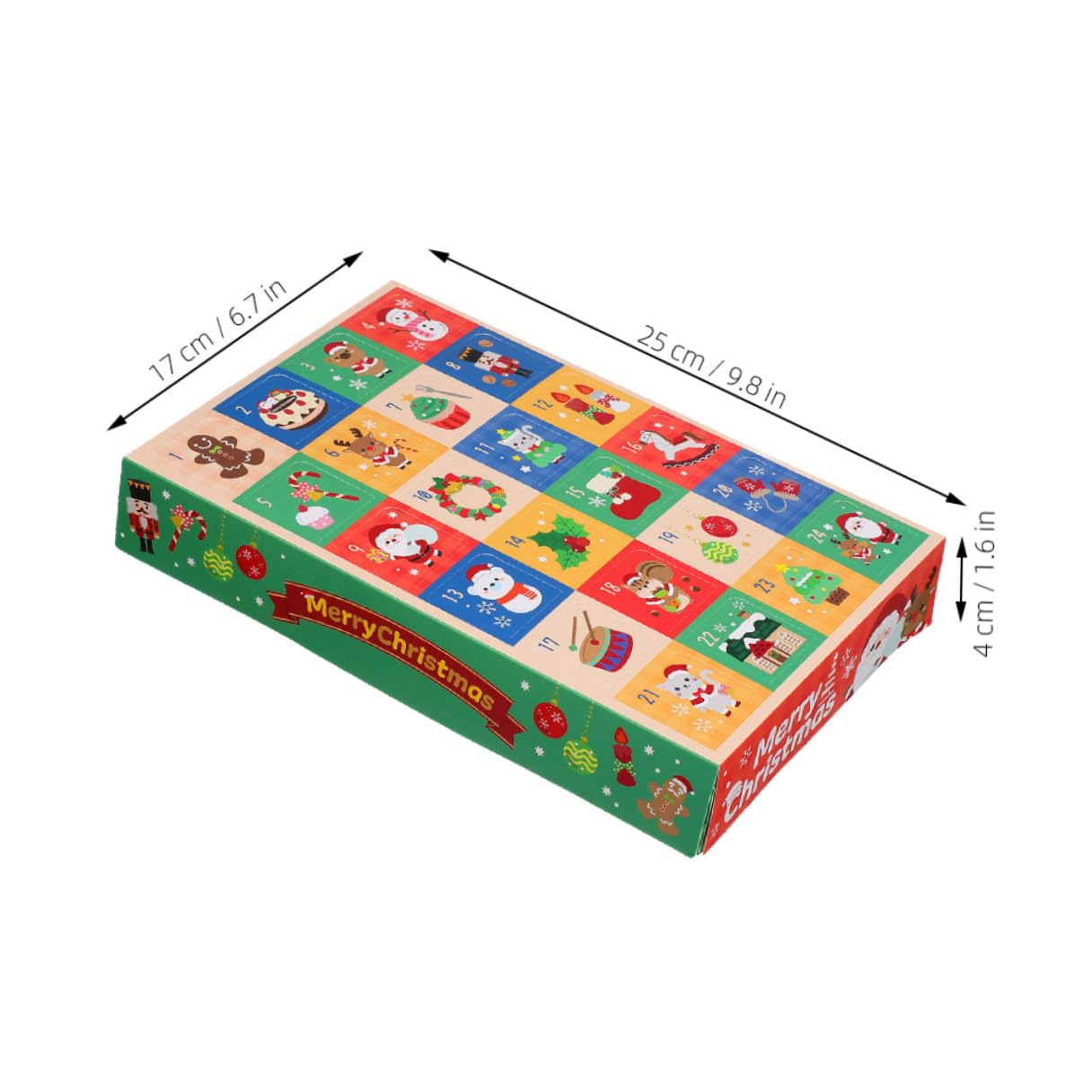 Generisch 15 Stück Teiliges DIY Füllbare Weihnachtsboxen aus Papier Kleine Geschenkboxen für Süßigkeiten Party-deko und Familien-weihnachtscountdown im Vintage-stil