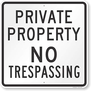 SmartSign "Private Property - No Trespassing" Sign | 24" x 24" Aluminum