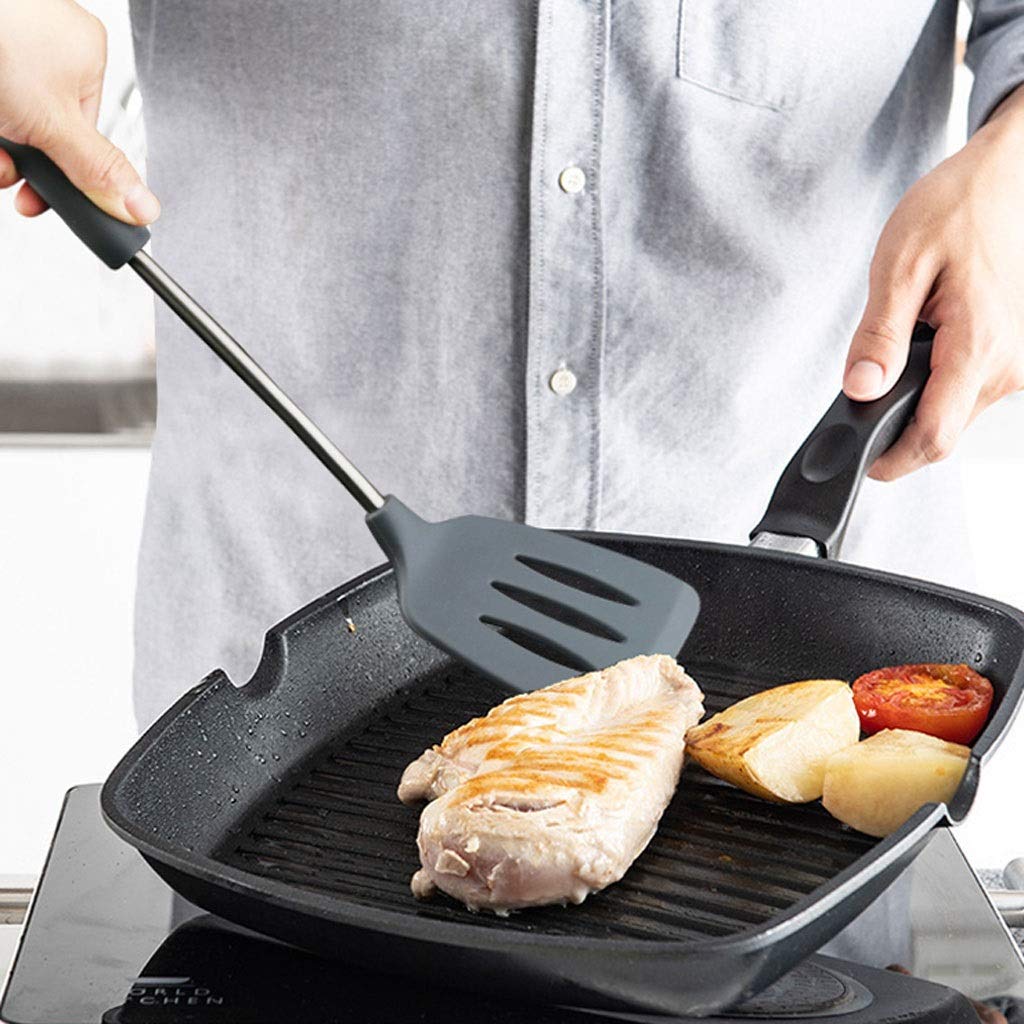 Set di Utensili da Cucina, Utensili da Cucina utili Utensili da Cucina Pala in Acciaio Inossidabile Padella in Silicone Padella Cucchiaio