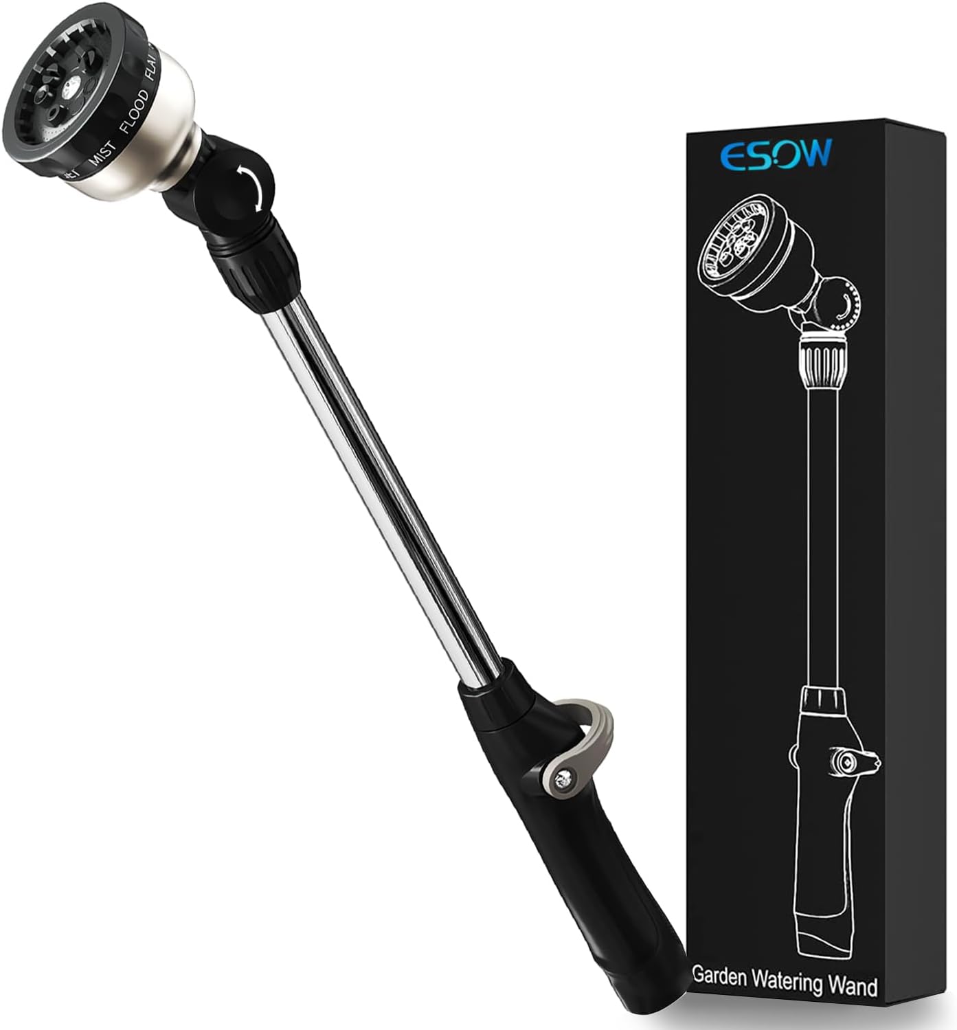 Saillong 2 Pack Watering Wand, 8 Modes Nozzle Garden Hose