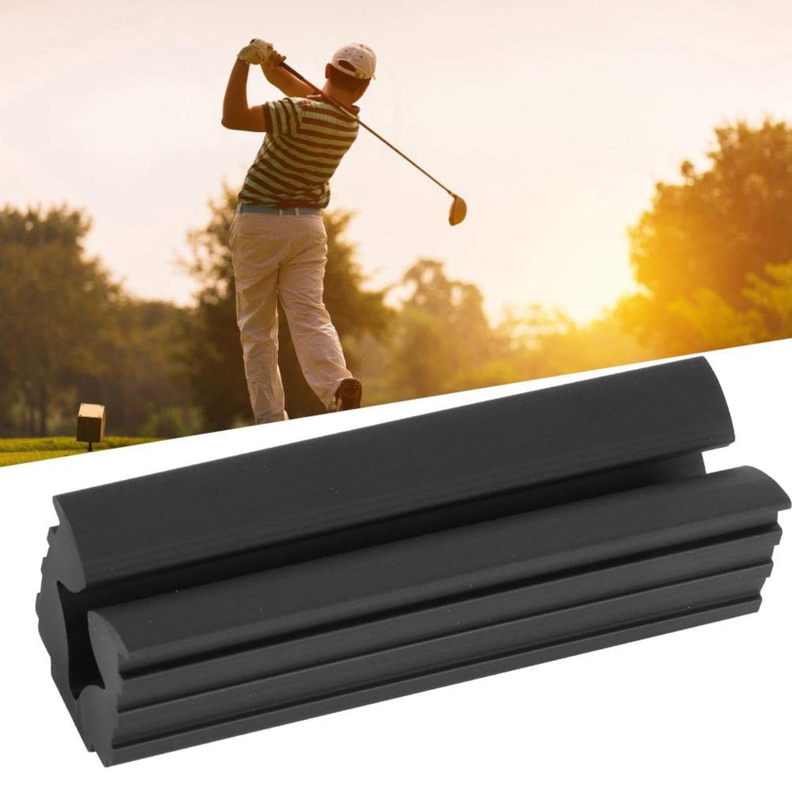 FYHJNC Golf Club Rubber Vice Clamp - 8.8cm Grip Clamp for Secure Shaft Holding During Regripping & Maintenance, Black - Image 2