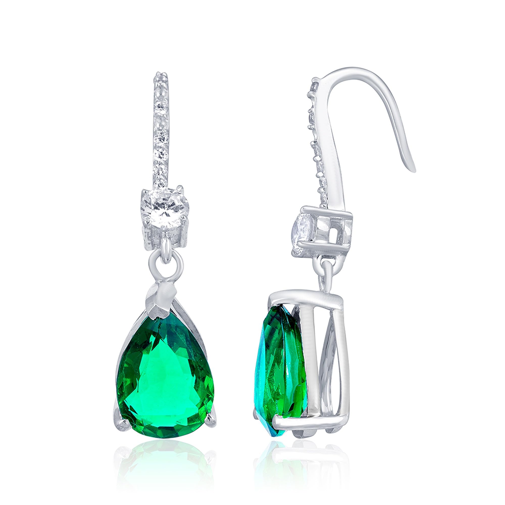 See full amazon price history chart for ZALKARI 3.5 Cttw Pear Cut Green Emerald Drop & Dangle Earrings 14K White Gold Over Sterling Silver With Ear Wire Closure | 6 Months Warranty* | Valentine Gift For Her For Women ZALKARI 3.5 Cttw Pear Cut Green Emerald Drop & Dangle Earrings 14K White Gold Over Sterling Silver With Ear Wire Closure | 6 Months Warranty* | Valentine Gift For Her For Women (B0C8G2116S) Amazon Price History, Amazon Price Tracker