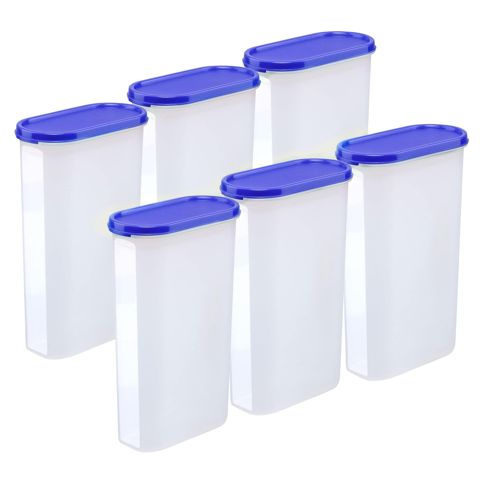 Cutting EDGE Kitchen Storage Container with Plain Lids for Rice, Dal, Atta, BPA-Free, Flour, Cereals, Snacks, Stackable, Modular, 3000ML (12.7 Cup/102 Oz), Set of 6 - Peppy Blue (B0BS3X8WVB) Amazon Price History, Amazon Price Tracker