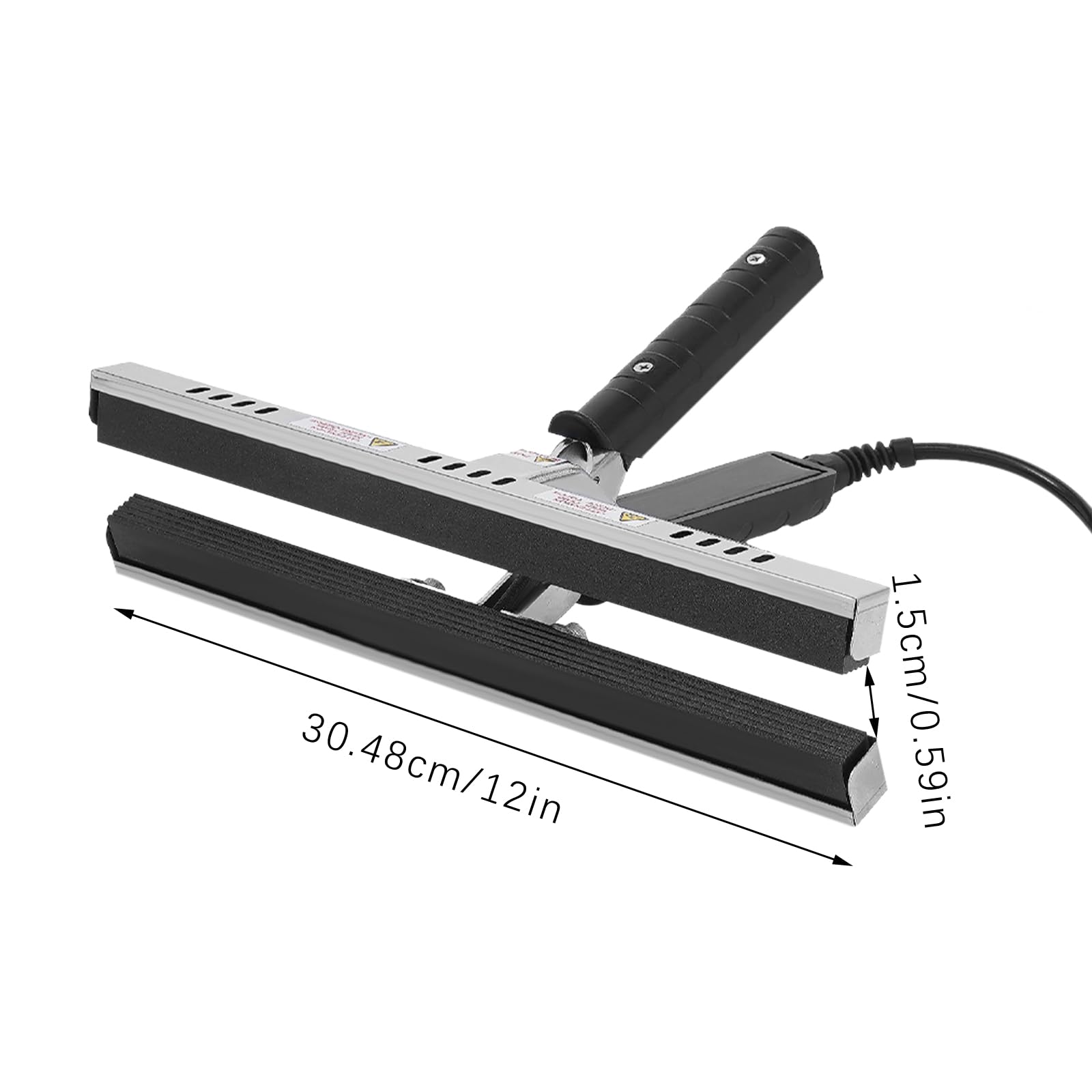 12Inch Heat Crimp Sealer Bag Crimper, 250W 110V Portable Hand Held Heat Crimper Sealer, 7 Gears Adjust Temperature Control Aluminum Foil Bags, Kraft Paper Bags, Folded Edge Bags, Thick Plastic Bag