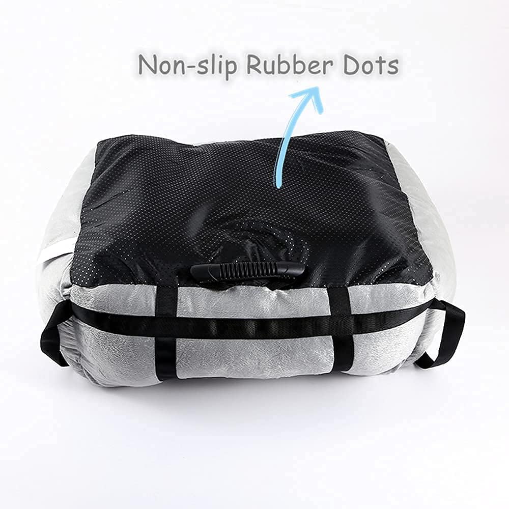 LOINGO Dog Car Seat Dog Travel Accessories, Dual-use Car Dog Bed Dog Booster Seat with Handy Side Pocket for Small and Medium Dogs, Dog Bed Car Seat Pet Car Seat GRAY