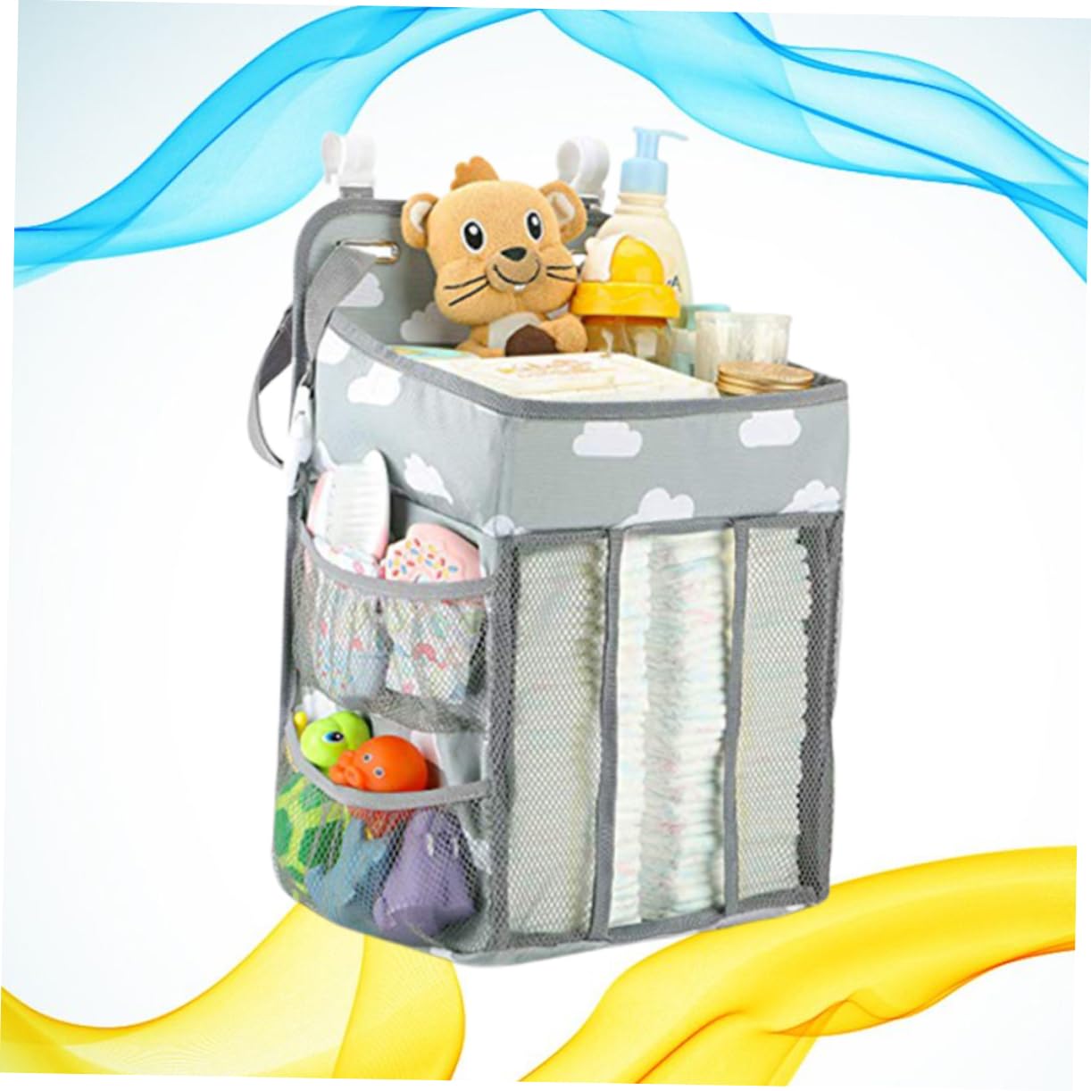 colgante organizador de bolsas de pañales bolsa de almacenamiento de ropa bolsa para colgar ropa de pañales bolsa de almacenamiento de vivero cuna guardería