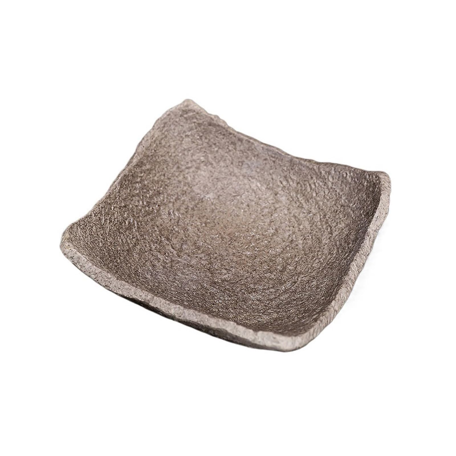 Flower Pot Tray Retro Ceramic Flower Arranging Saucer Imitation Stone Texture Tray Decorative Ikebana Bowl