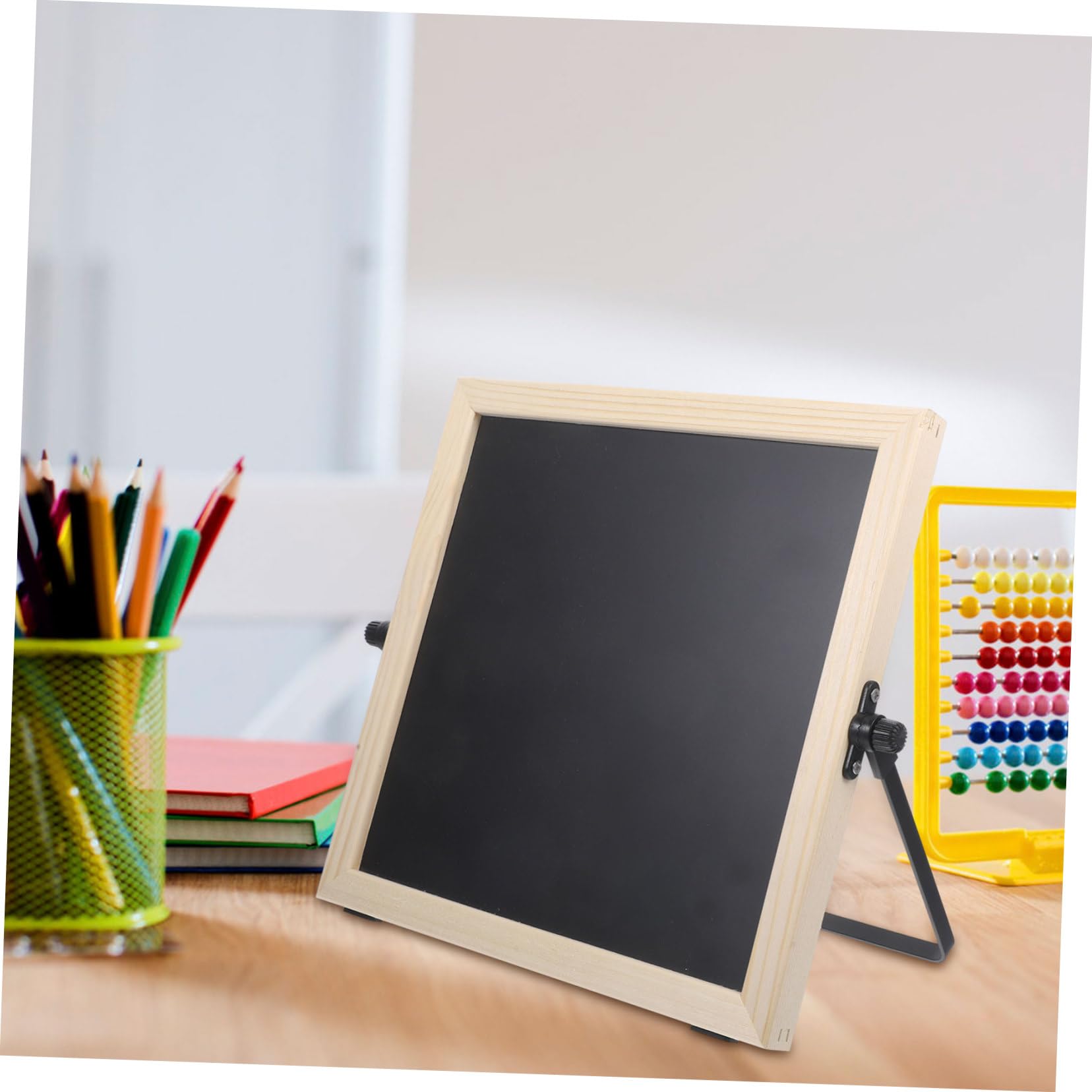 Tableau Blanc Effaçable Magnétique de Bureau Double Face Noir