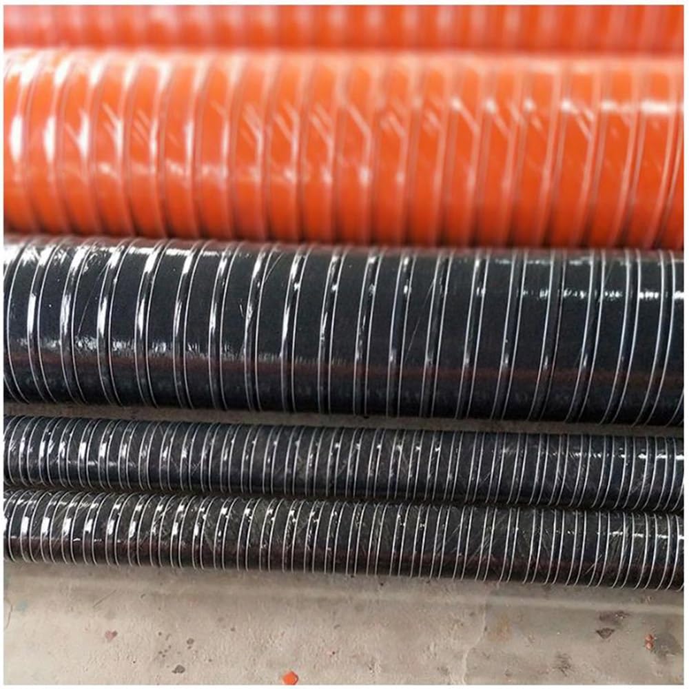Tubo Flessibile in Silicone da 10 Metri (33 Piedi) per condotti dei Freni - Tubo di sfiato ad Alta Temperatura per fumi industriali, sfiato per essiccatori, Riscaldamento e Raffreddamento HV