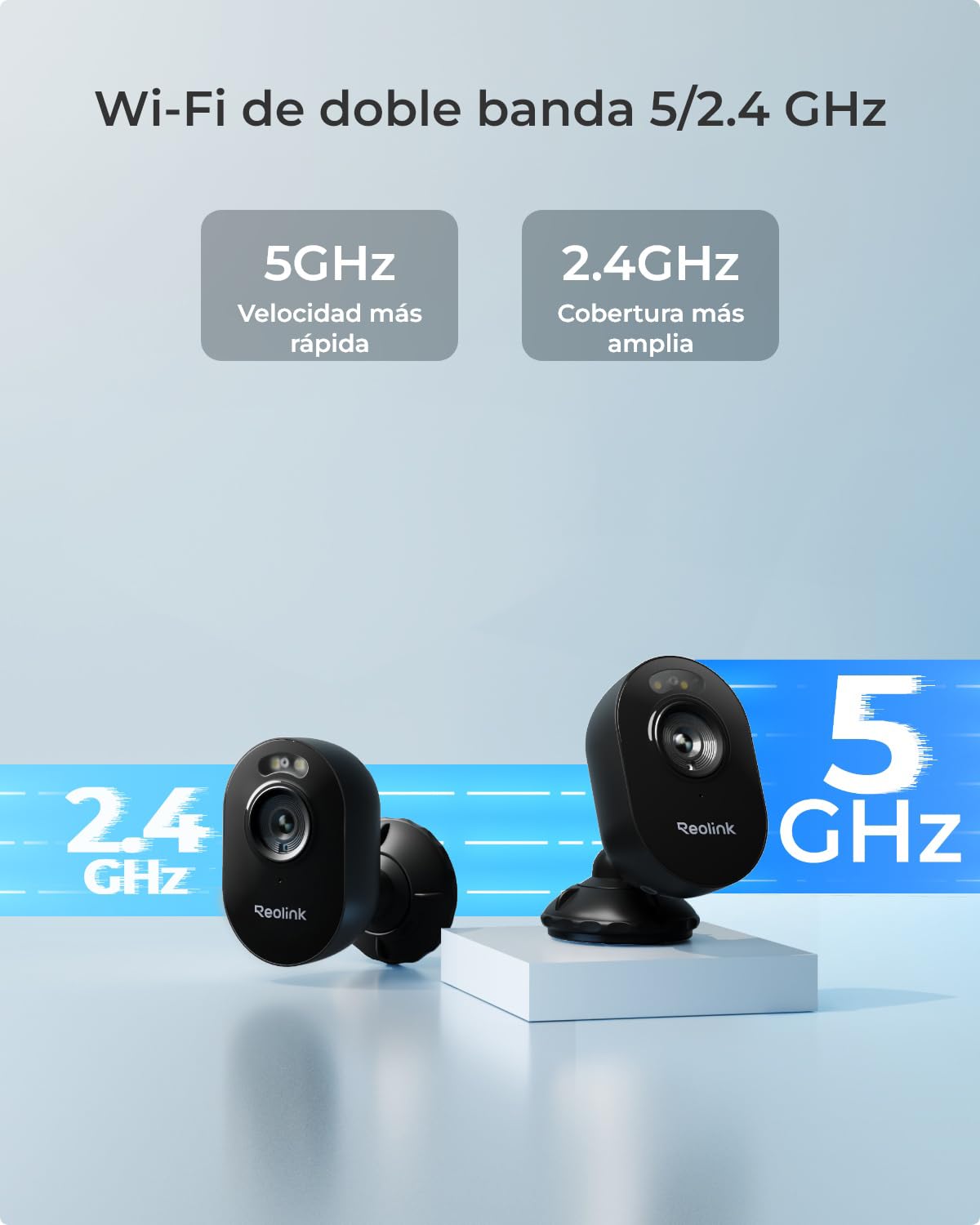Reolink Cámara Vigilancia Exterior 4MP con Foco, Detección IA, Plug-in | Cámara WiFi Exterior, WiFi 2,4/5GHz, Detección Personas/Vehículos/Animales, Alertas Instantáneas, Audio 2 Vías, Lumus Negro
