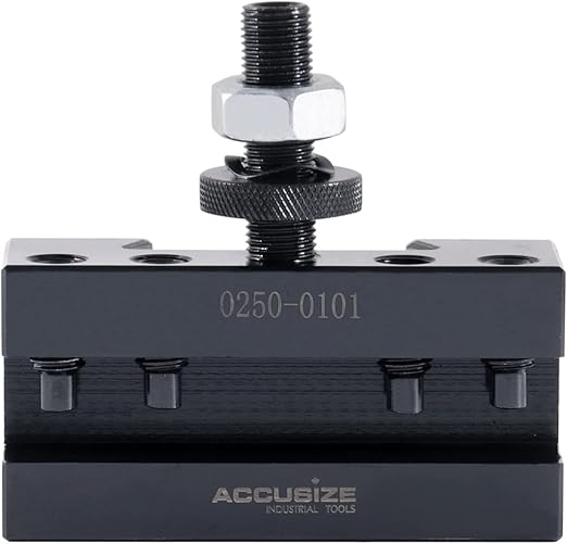 Accusize Industrial Tools Style Axa Turning and Facing Quick Change Tool Post Holder for1/2'' Turning Tools, Style 1, 0250-0101