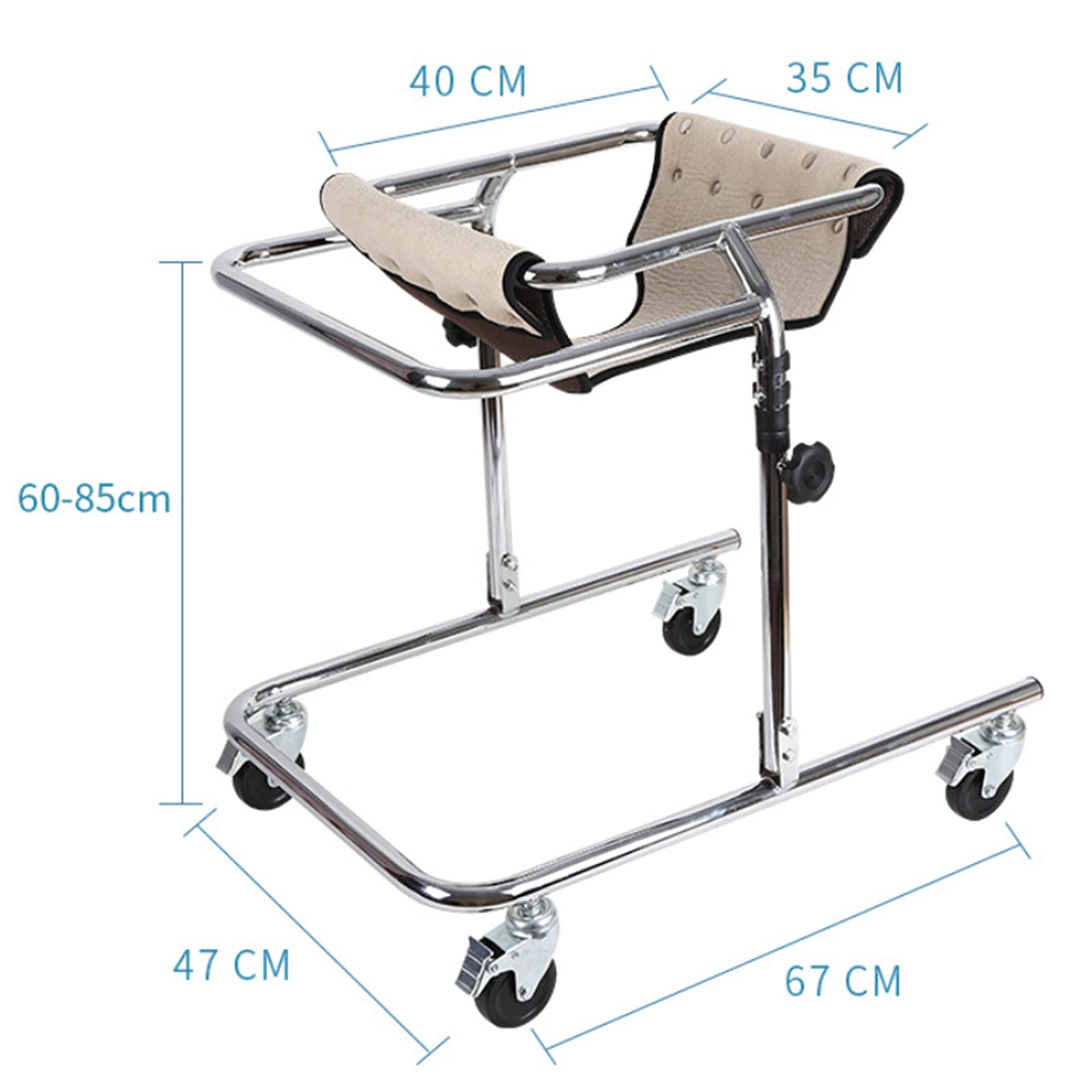 Andador con Andador para Rehabilitación Infantil, Ayuda para Caminar con Asiento, Ayuda para Movilidad para Caminar, Ayuda para la rehabilitación de las extremidades Inferiores, Soporte para Entrenami