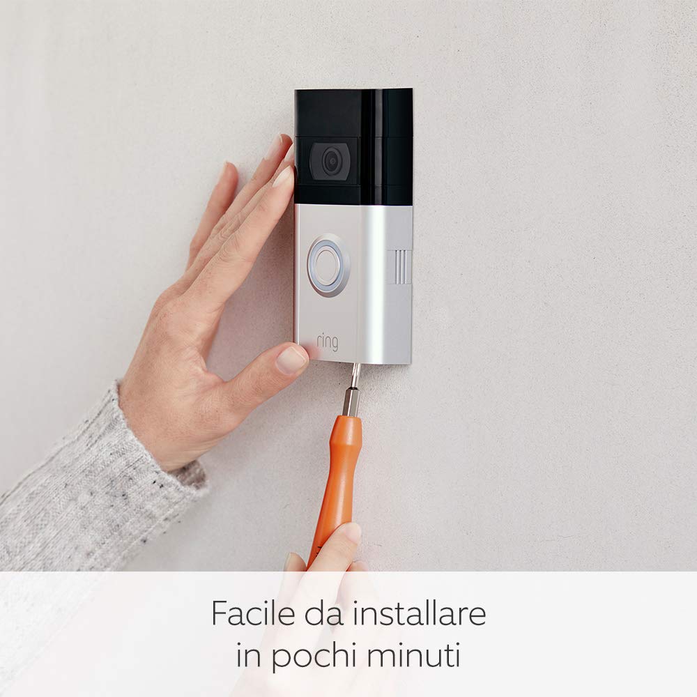 Ring Video Doorbell 3 di Amazon | Videocitofono in HD, rilevazione avanzata del movimento e facile installazione | Include un periodo di prova gratuita di 30 giorni del piano Ring Protect