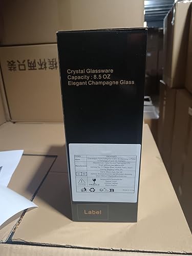 Miniatura 8 de PARACITY Copas de champán, juego de 2 copas de champán, elegantes copas de champán de 8.5 onzas, regalo para cumpleaños, bodas, Navidad, copas de