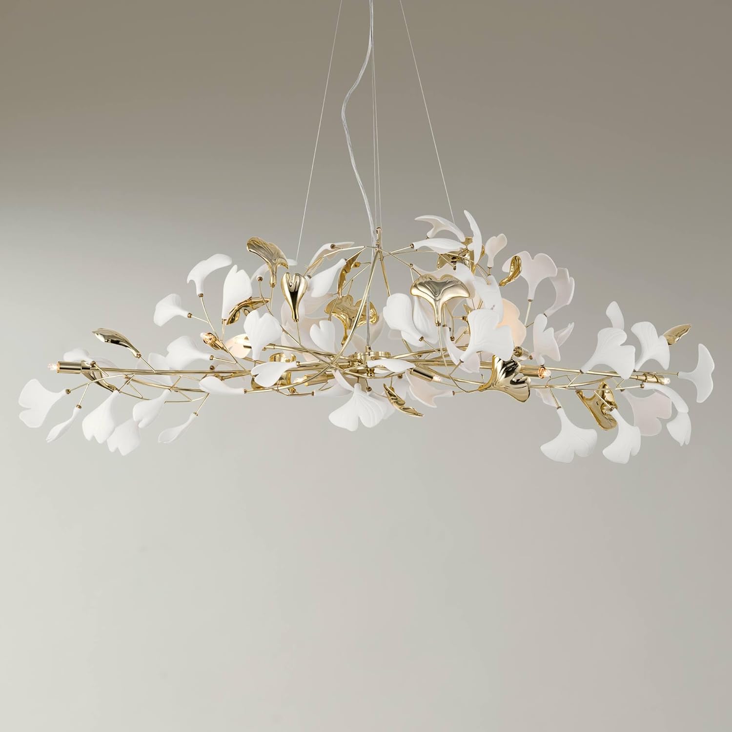 Possini Euro Design Possini Euro Descanso 48 1/4" W Gold and Ceramic 10-Light Chandelier