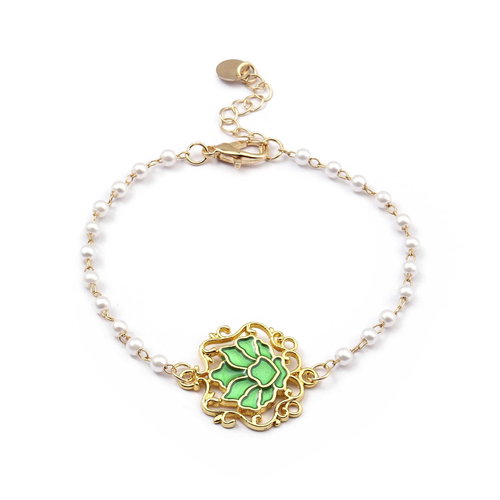 Salty Serenity Lotus Charm Wrist Bracelet for Women | Hand Band for Girls | Fancy & Stylish Womens Accessories | Aesthetic Jewellery | Bracelets for Woman, Girlfriend & Wife | Gift for Diwali, Anniversary, Engagement, Birthday & Everyday Wear (B0DBM1DK94) Amazon Price History, Amazon Price Tracker