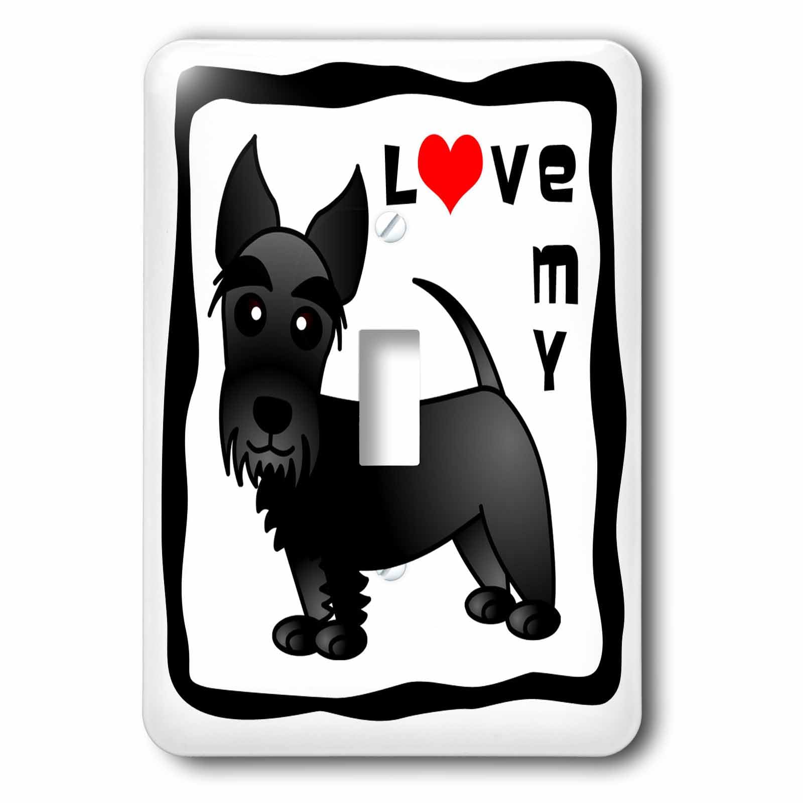 Interruptor de corazón I Love My Scottie 3dRose para amantes de mascotas
