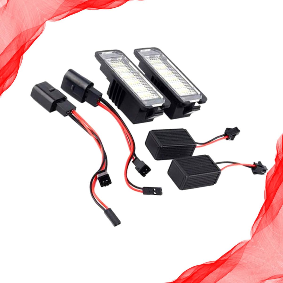 PartyKindom 12pezzi Targa Led Per Auto Di Facile Installazione Luce Omogenea e Brillante Compatibile Con Golf e Risparmio Energetico e Basso Consumo