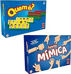 Kit 2 Jogos De Tabuleiro Fazendo Mímica Adivinhação + Quem E Quem Sou Eu