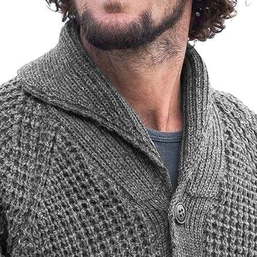 JEShifangjiusu Mens Flip Collar Knit Outerwear Lightweight Ventilation Cardigan Sweater Ribbed Hem Cuff Casual Knitwear2