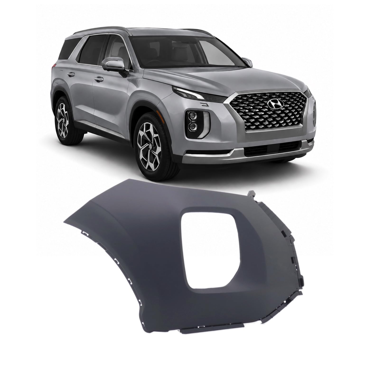 FitParts For Hyundai Palisade 2020–2022 Front Right Bumper Cover