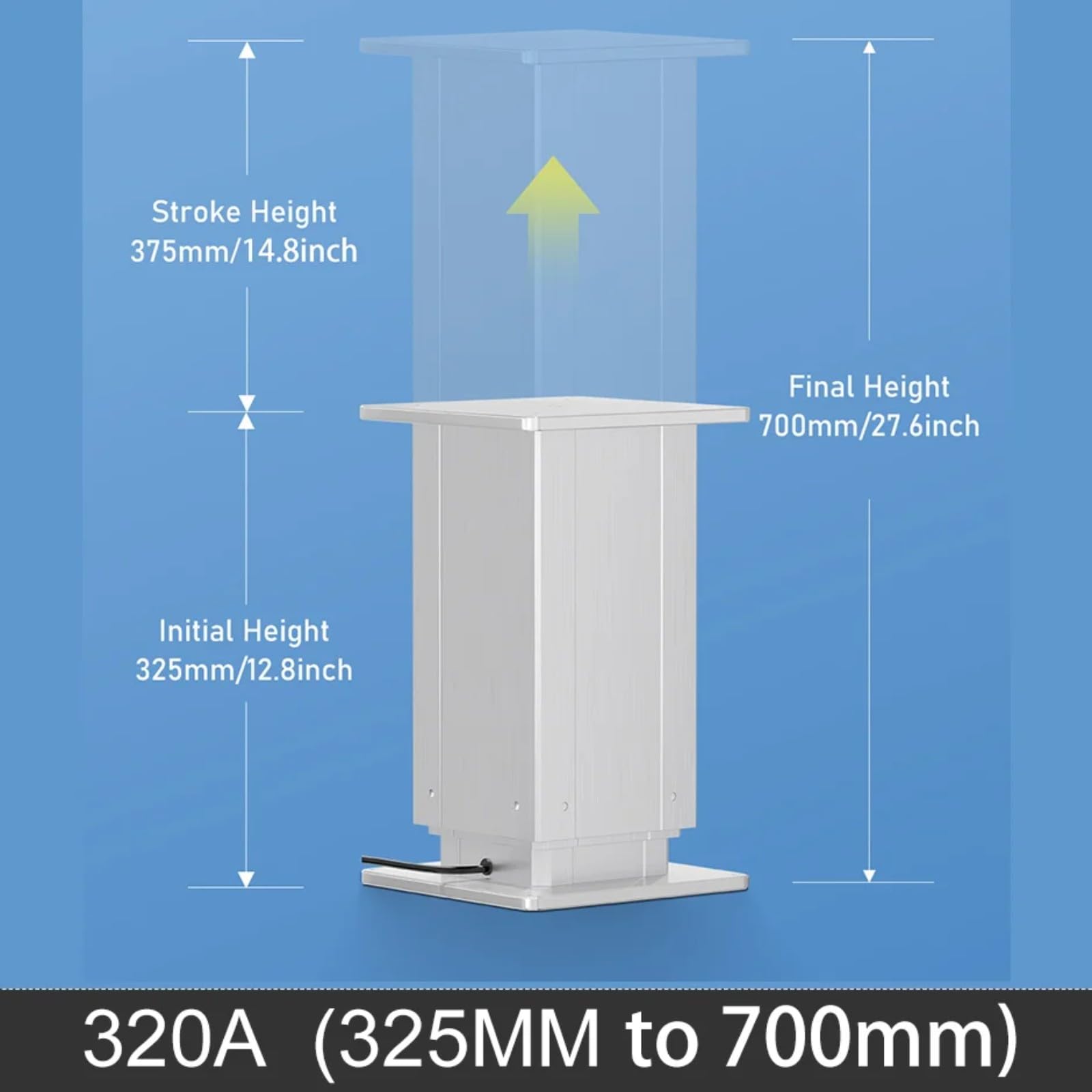 2 Stück 70 Kilogramm Last Hebe Säule synchronisierte Steuerung Hebeplattform hohes Gedächtnis Einstellungen Einstellung(270A; 2PCS-SYNC; 70 Kilogram Load 9mms)