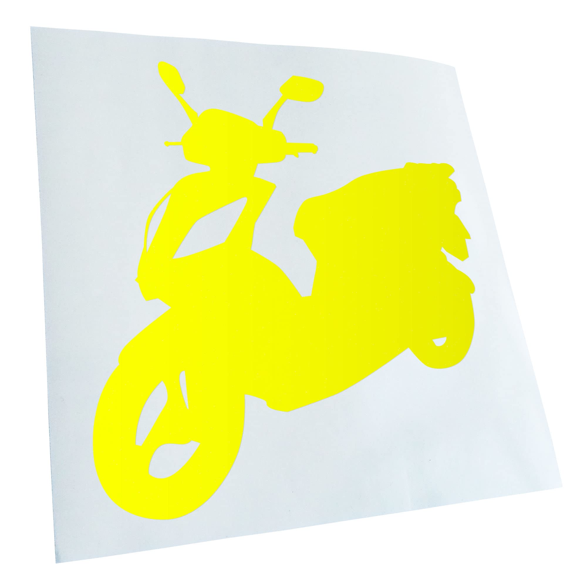 Kiwistar - Car Sticker - Neon Yellow - 50 x 50 cm Scooter Custom Scooter - Rear Window Car Sticker Weatherproof for Car Truck Moped Truck - Sticker Exterior Self-Adhesive Tuning Accessories for Window