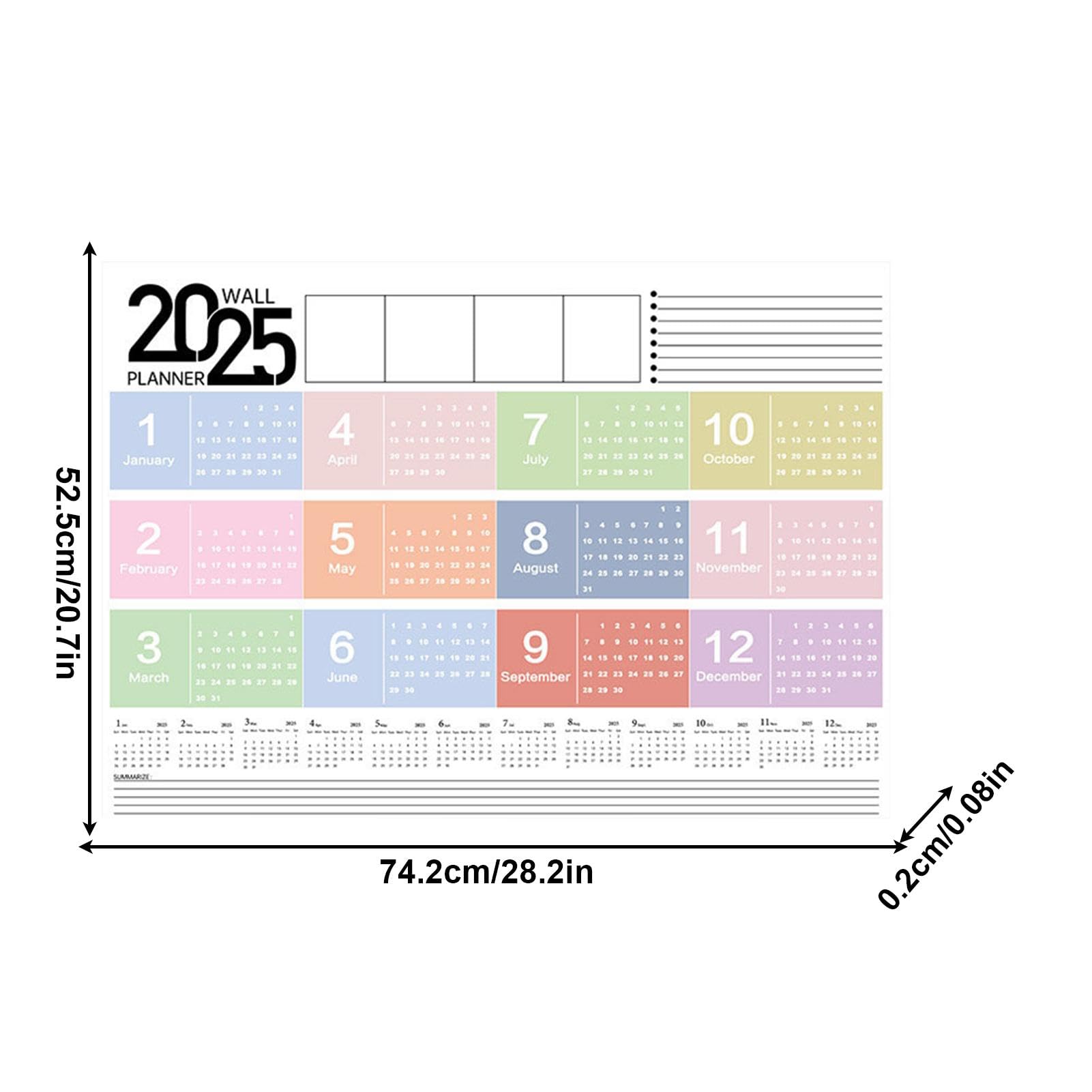 Kalendarz ?cienny 2025 12 miesi?cy, planer roczny 2025 - ca?oroczny kalendarz ?cienny | akcesoria do dekoracji domu, planer od stycznia 2025 r. do grudnia 2025 r. dla dzieci i doros?ych
