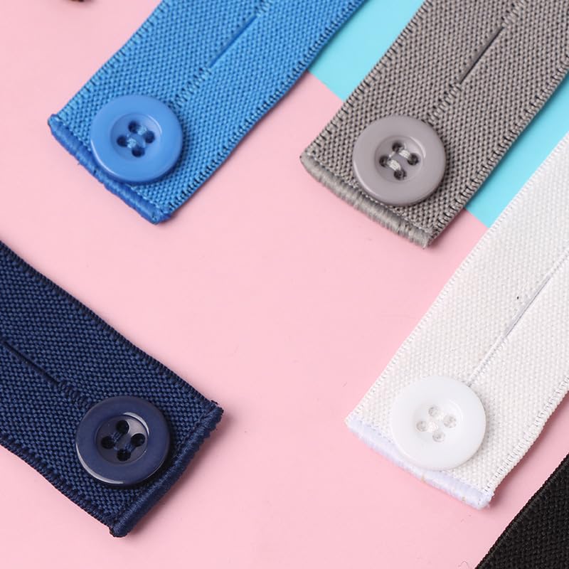Ximimark 6 pcs Adjustable Elastic Waist Extension Belt for Men and Women - Perfect for Jeans and Pants - Provides Comfortable Fit and Easy Adjustability3