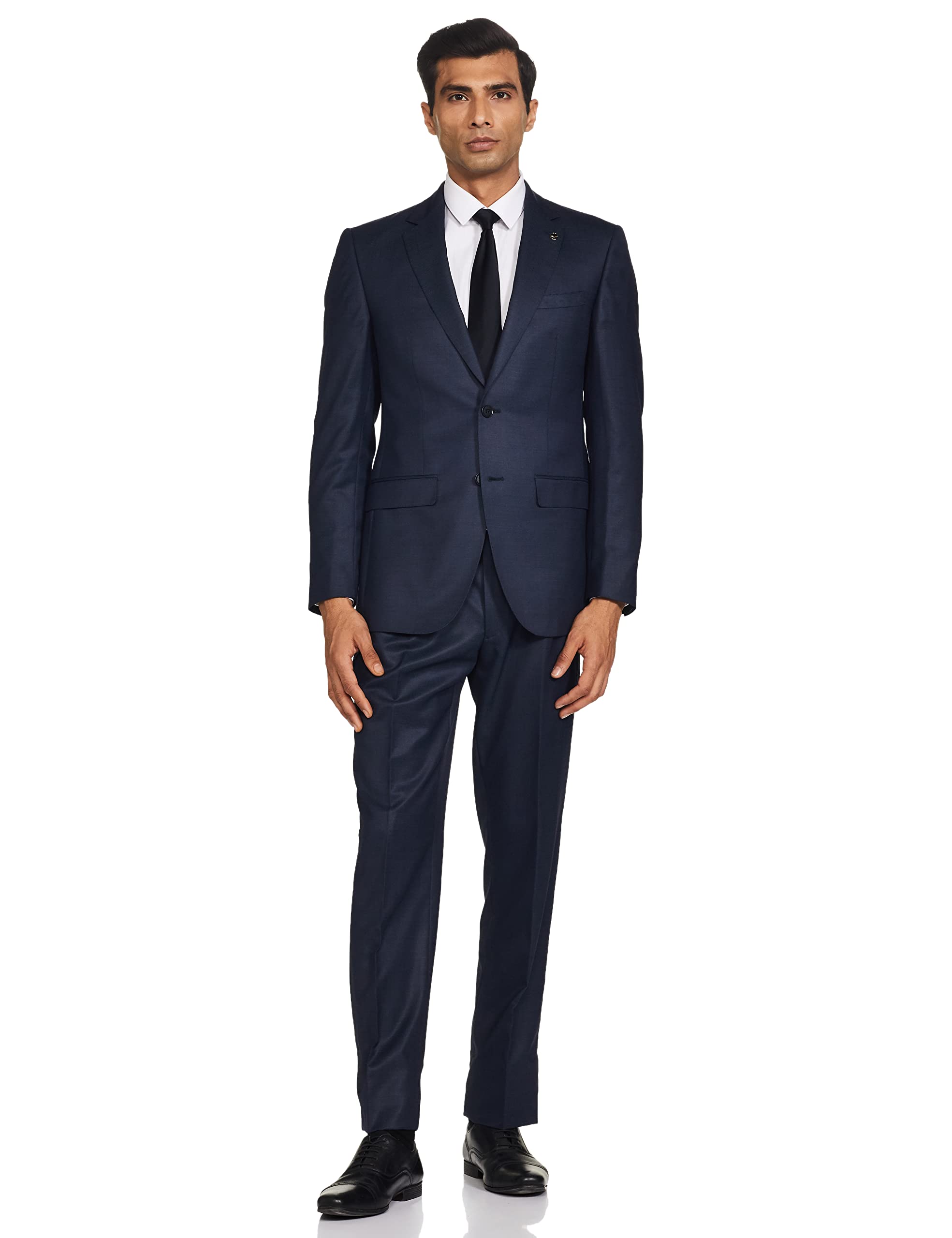 Park AvenueWool Blend Men's Full Sleeve Comfort FIT Medium Blue Formal Suit