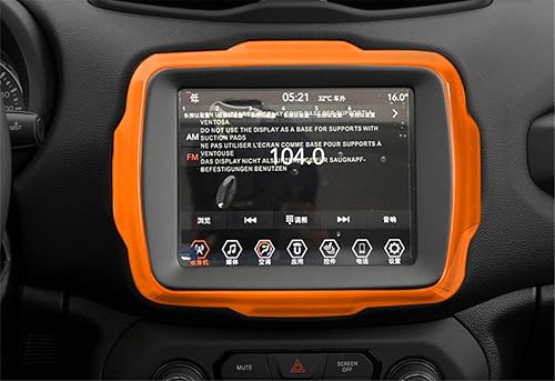 Miniatura 10 de YOCTM Accesorios de interior para Jeep Renegade 2018 2019 2020 2021 2022 Central Contral Navigation GPS Calcomanías interiores decorativas (plata)